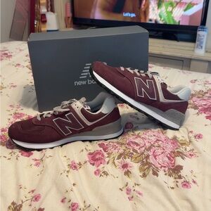 COPY - New Balance Maroon and Gray Sneakers